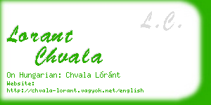 lorant chvala business card